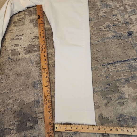 Madewell Slim Everyday Flex White Jeans Men's Size 36 (Cut Off 29" Inseam) - Picture 9 of 15